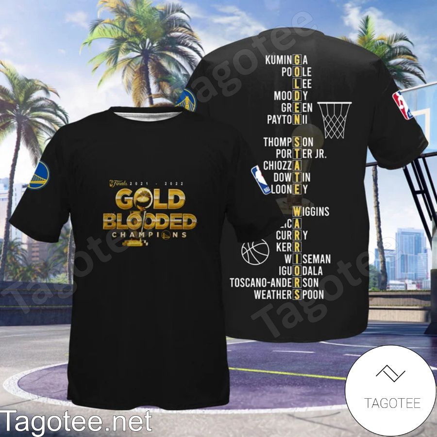 Finals 2021-2022 Gold Blooded Champions 3D Shirt, Hoodie, Sweatshirt