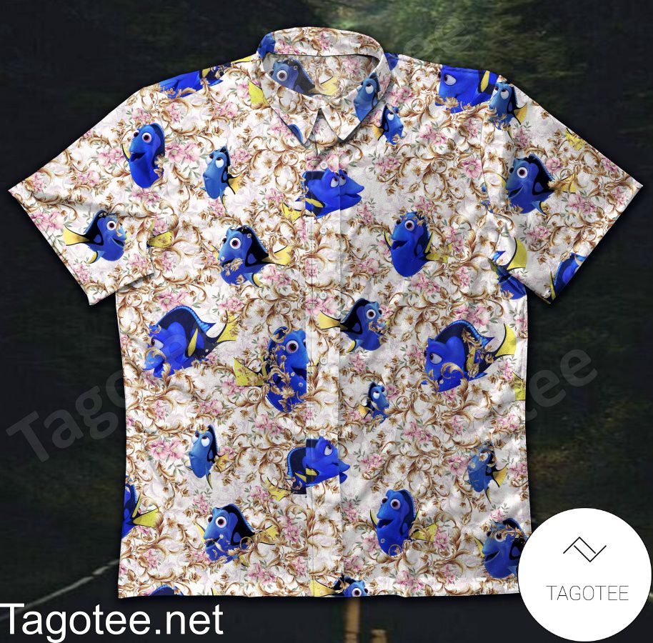 Finding Dory Flower Pattern Hawaiian Shirt