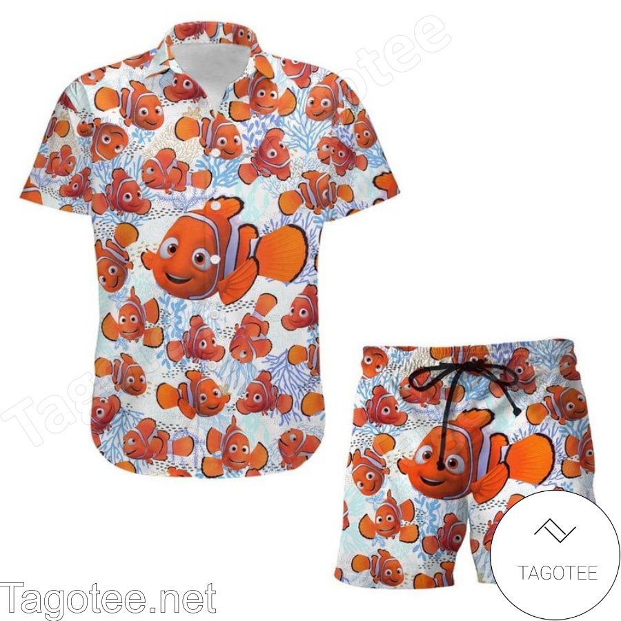 Finding Nemo Marlin Disney Cartoon Graphics Hawaiian Shirt And Short