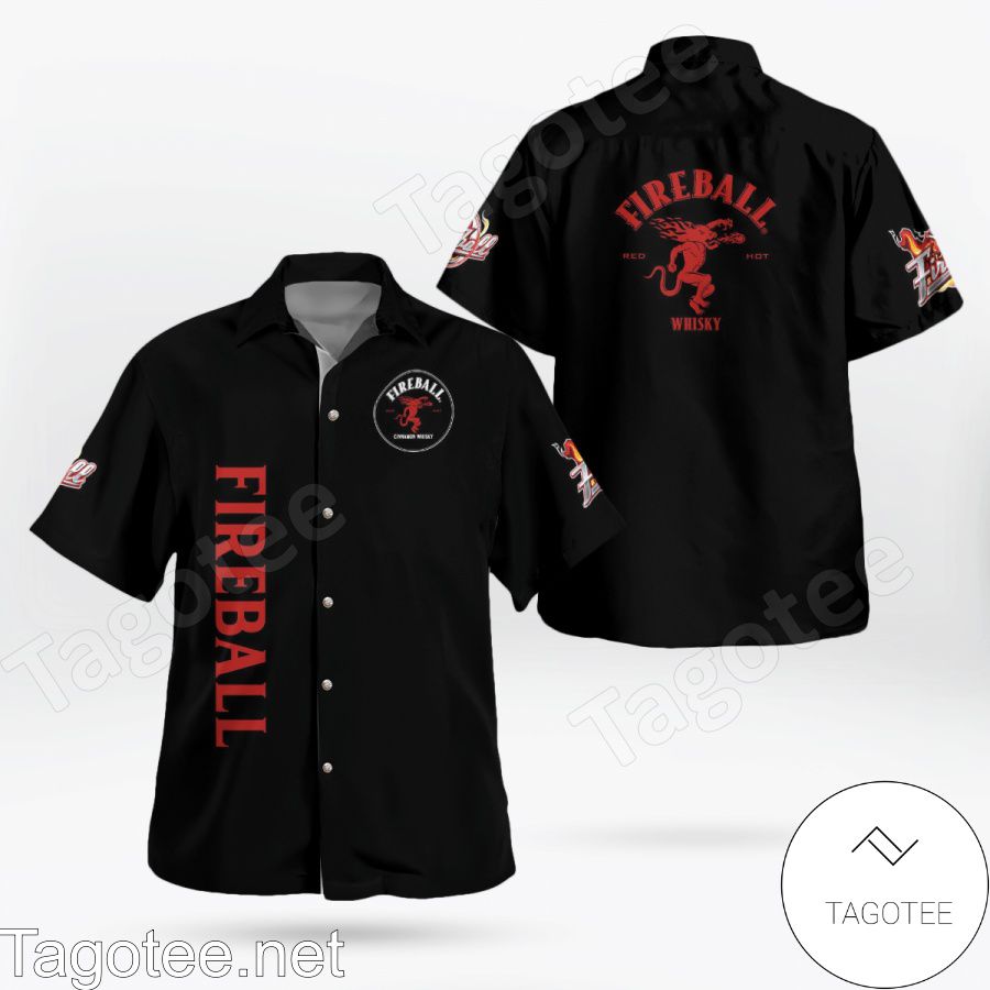Fireball Black Hawaiian Shirt And Short