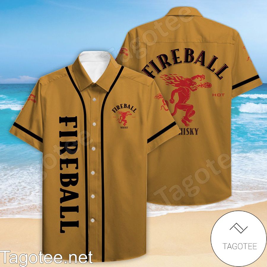Fireball Yellow Hawaiian Shirt And Short