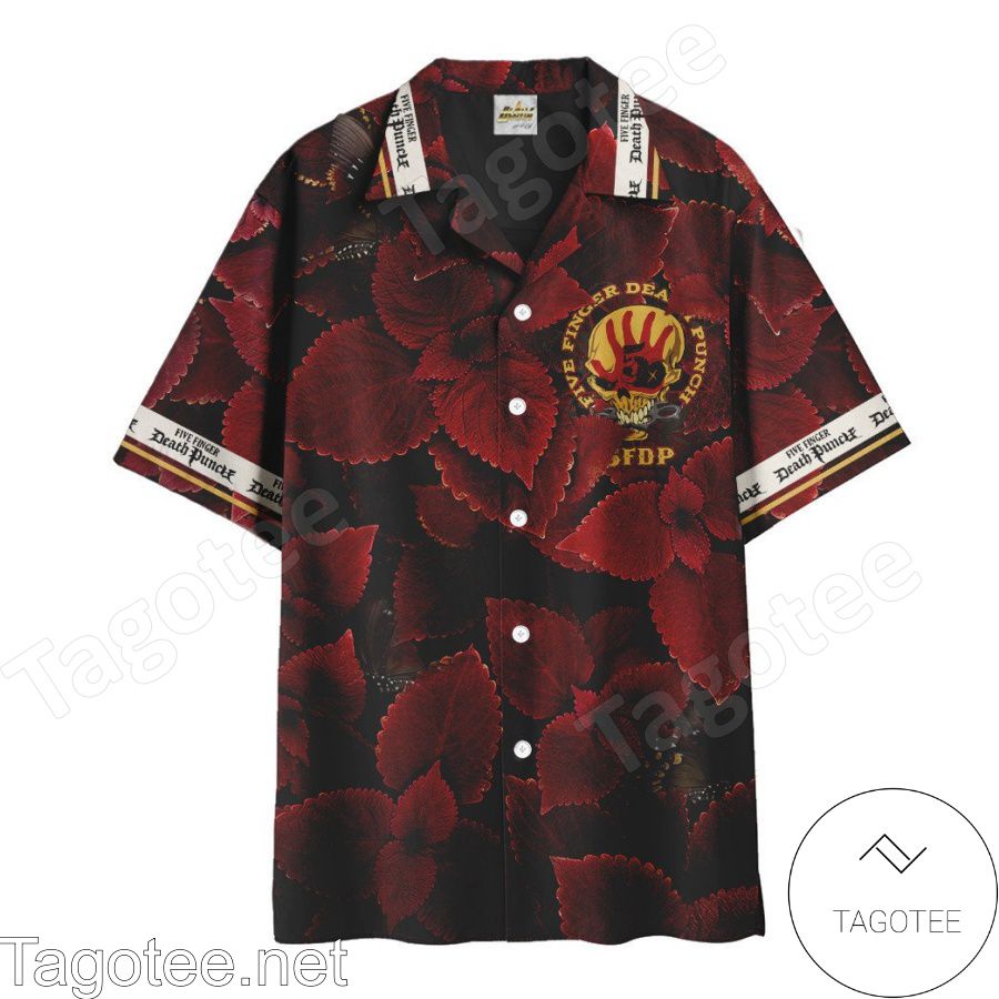 Five Finger Death Punch Perilla Leaf Hawaiian Shirt And Short