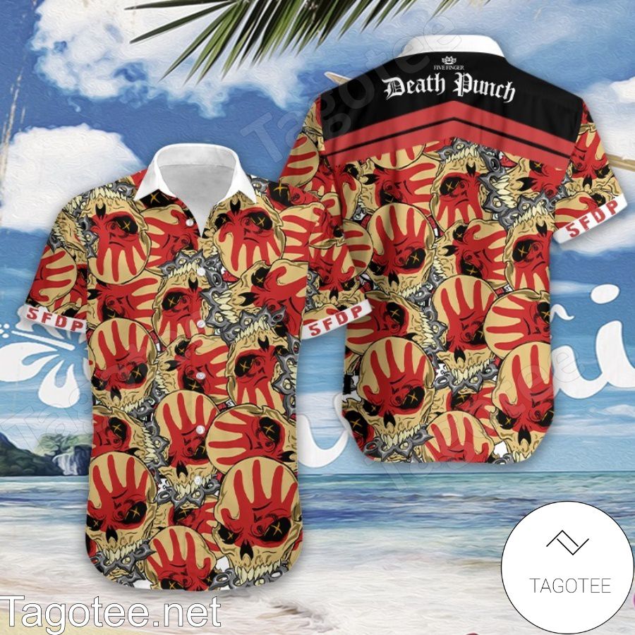 Five Finger Death Punch Skull Hawaiian Shirt