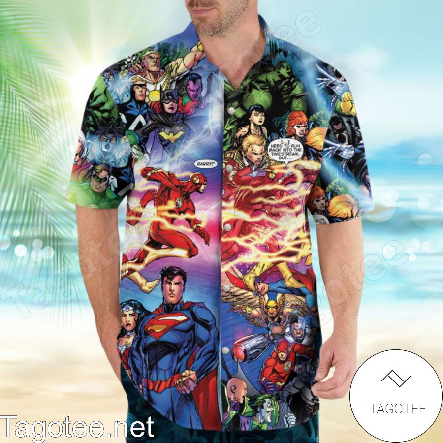Flash And Pandora Merging Worlds Prime Earth Hawaiian Shirt And Short