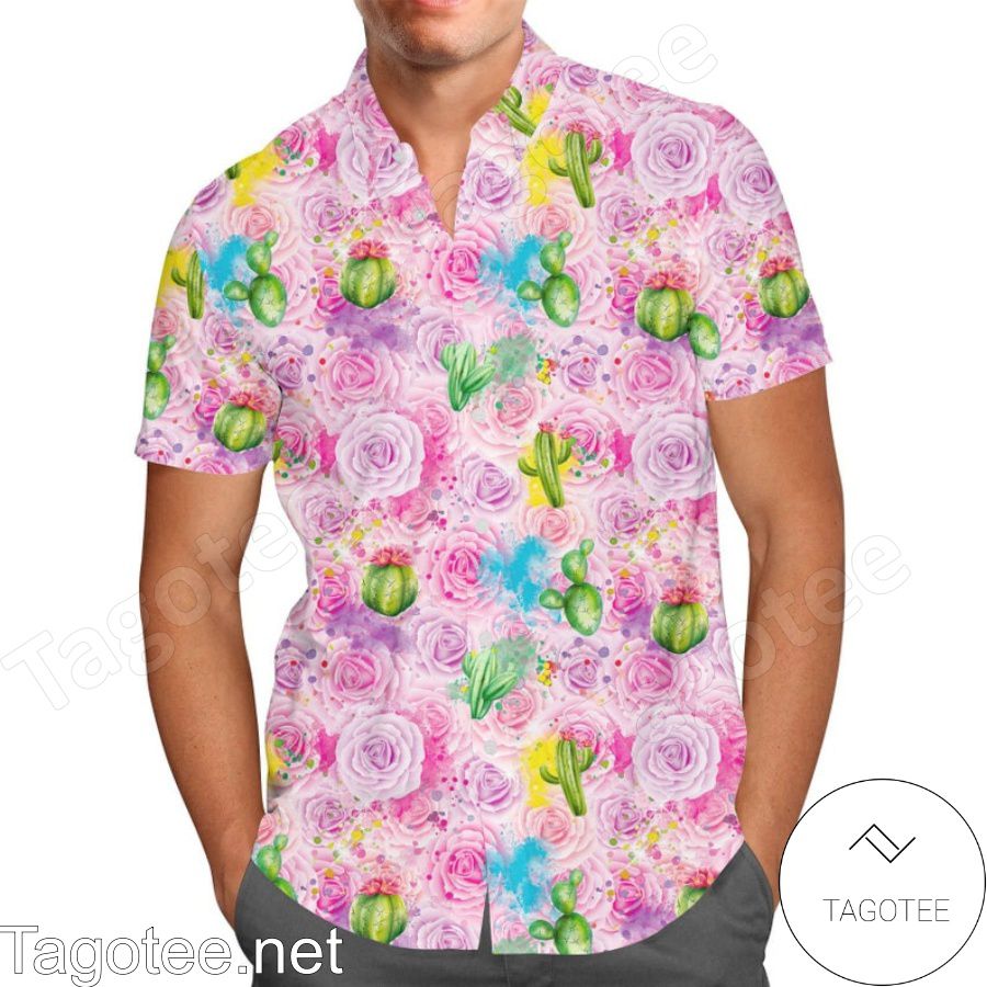 Floral Encanto's Isabela Disney Cartoon Graphics Inspired Hawaiian Shirt And Short