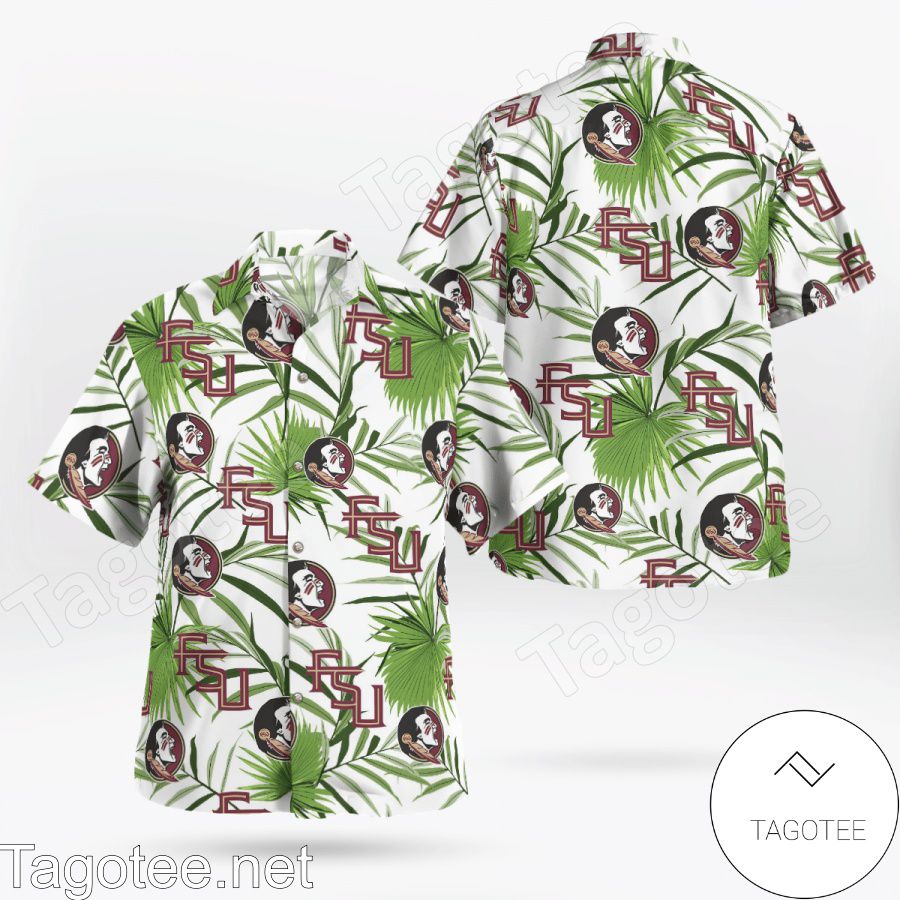 Florida State Seminoles Logo Flowery Hawaiian Shirt And Short