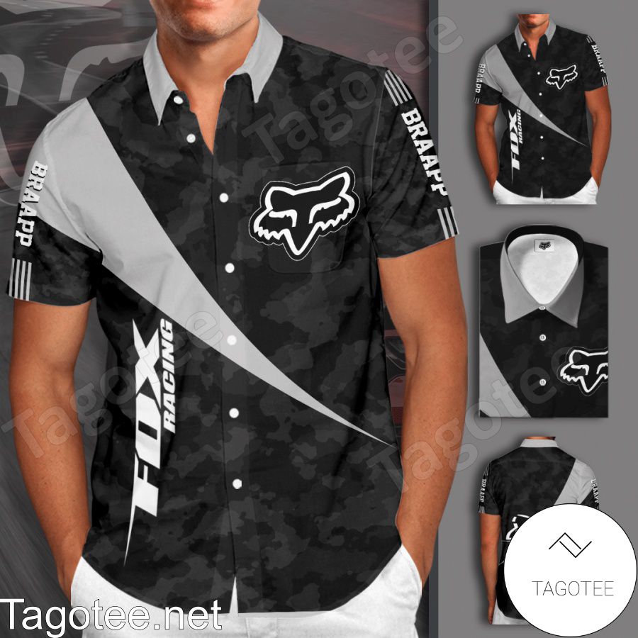 Fox MotoGP Racing Camo Black Hawaiian Shirt And Short