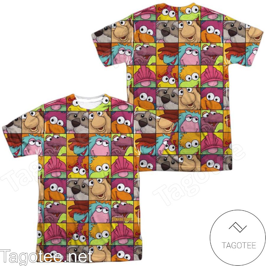 Fraggle Rock Character Squares All Over Print Shirts