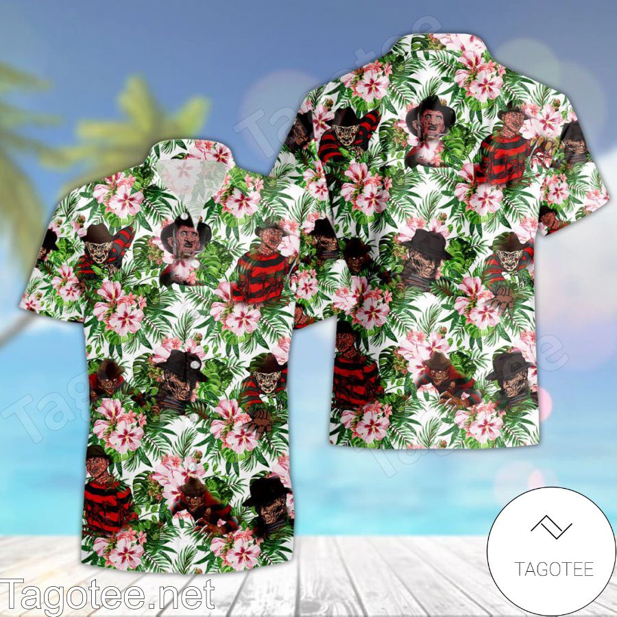 Freddy Krueger Horror Nightmare Tropical Forest Hawaiian Shirt And Short