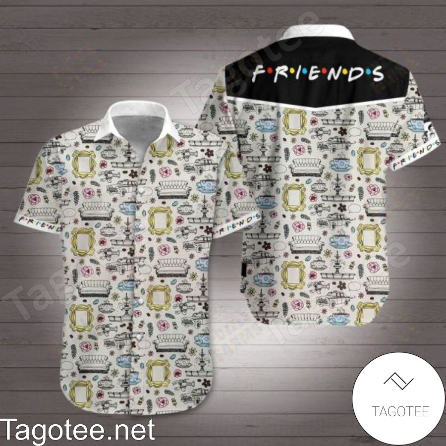 Friends Forever Sketch Icons Tv Show Hawaiian Shirt