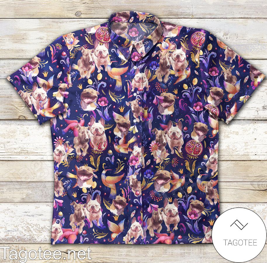 Funny Dogs Purple Hawaiian Shirt