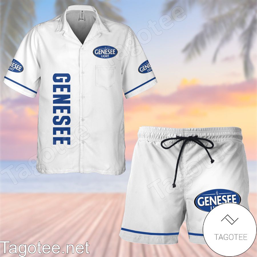 Genesee Light White Hawaiian Shirt And Short
