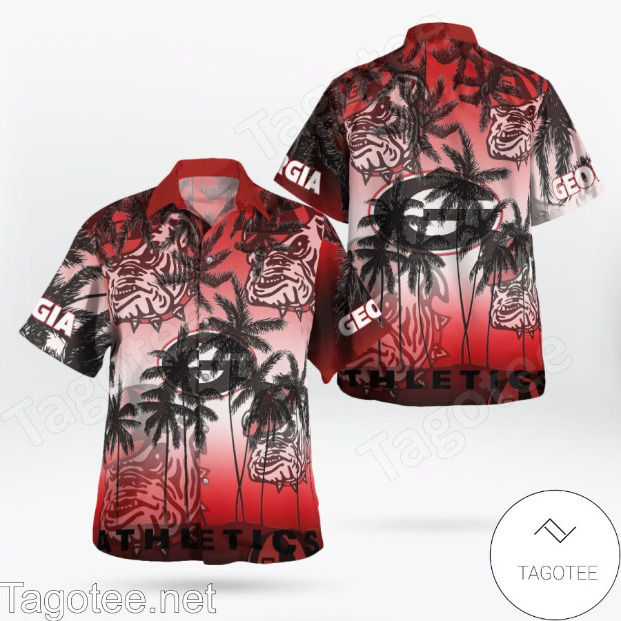Georgia Bulldogs Red Hawaiian Shirt And Short