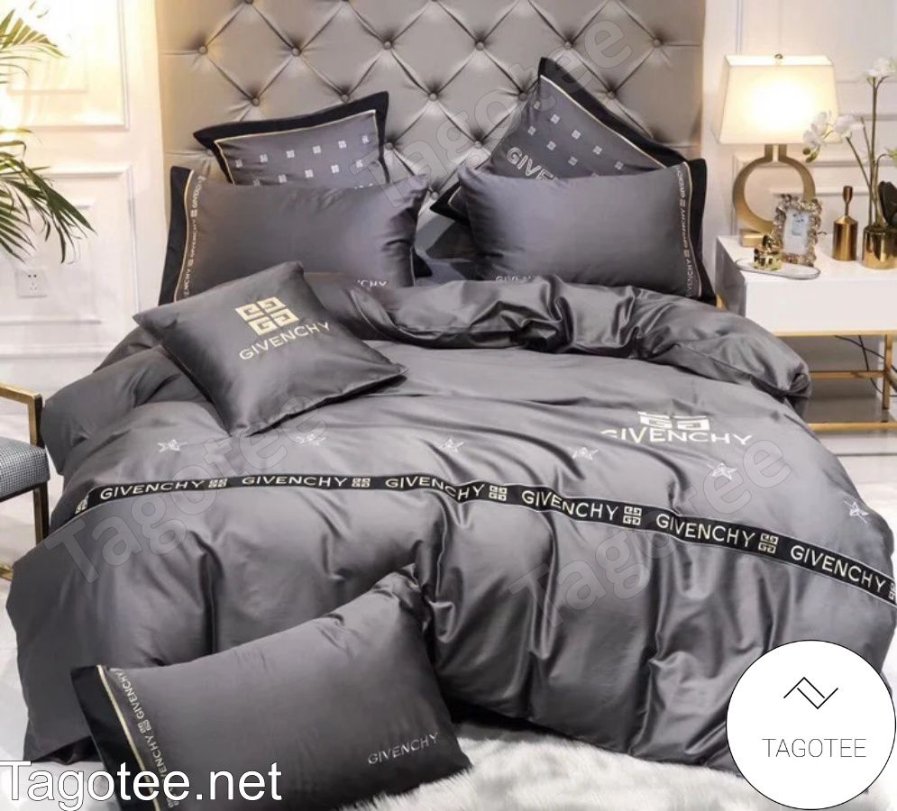 Givenchy Luxury Brand Grey Basic Bedding Set