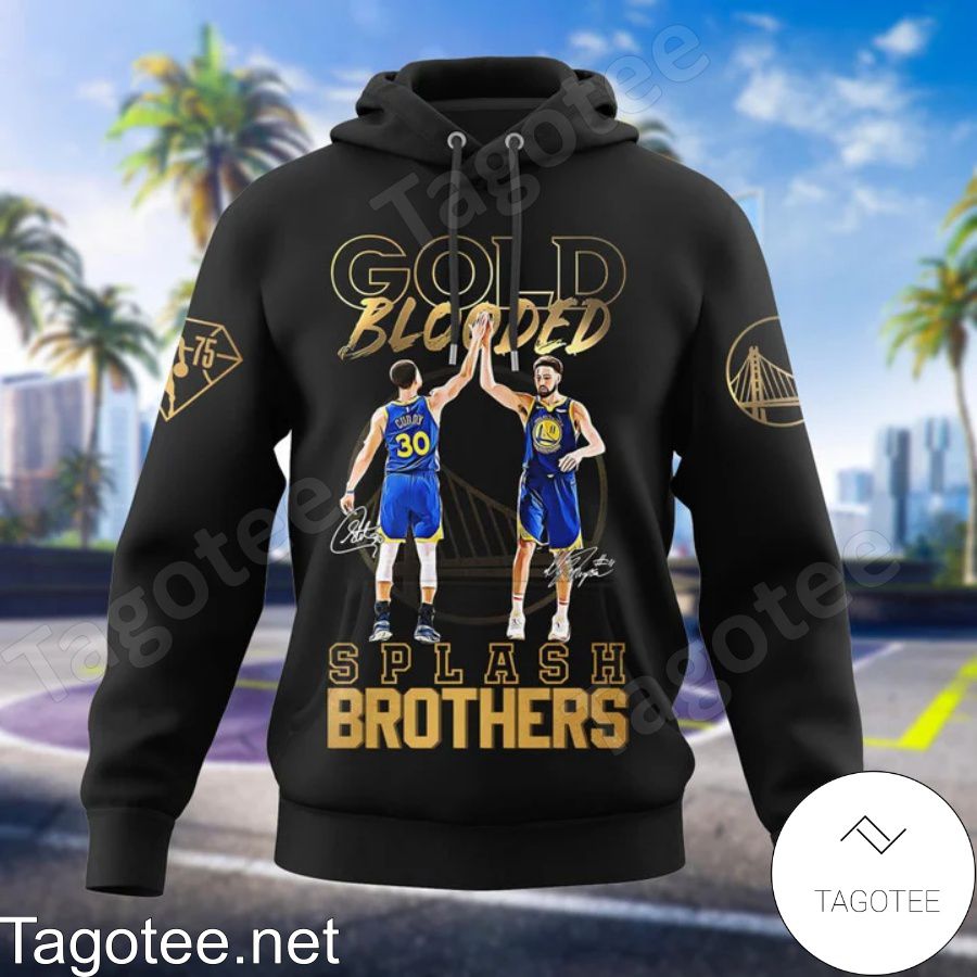 Gold Blooded Splash Brother Stephen Curry And Klay Thompson Signatures 3D Shirt, Hoodie, Sweatshirt a