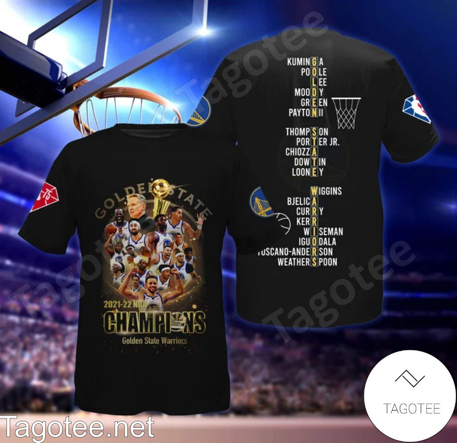 Golden State Warriors Team 2021-22 Nba Champions Black 3D Shirt, Hoodie, Sweatshirt