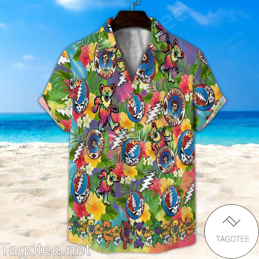 Grateful Dead Floral Hawaiian Shirt And Short