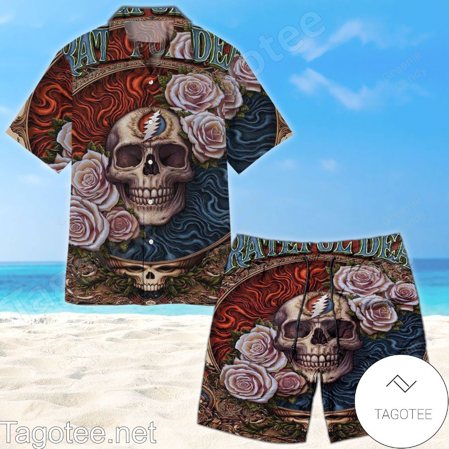 Grateful Dead Roses Unisex Hawaiian Shirt And Short