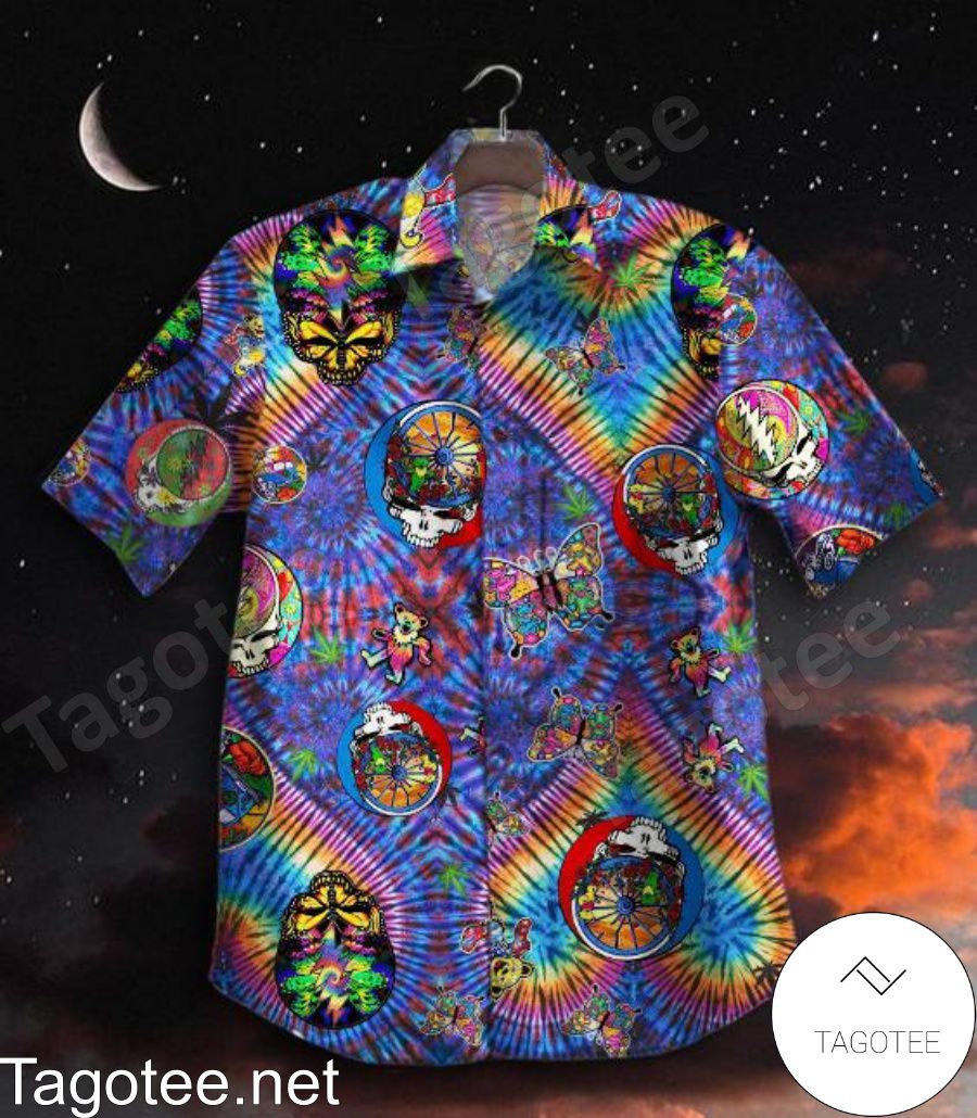 Grateful Dead Tie Dye Vintage Hawaiian Shirt