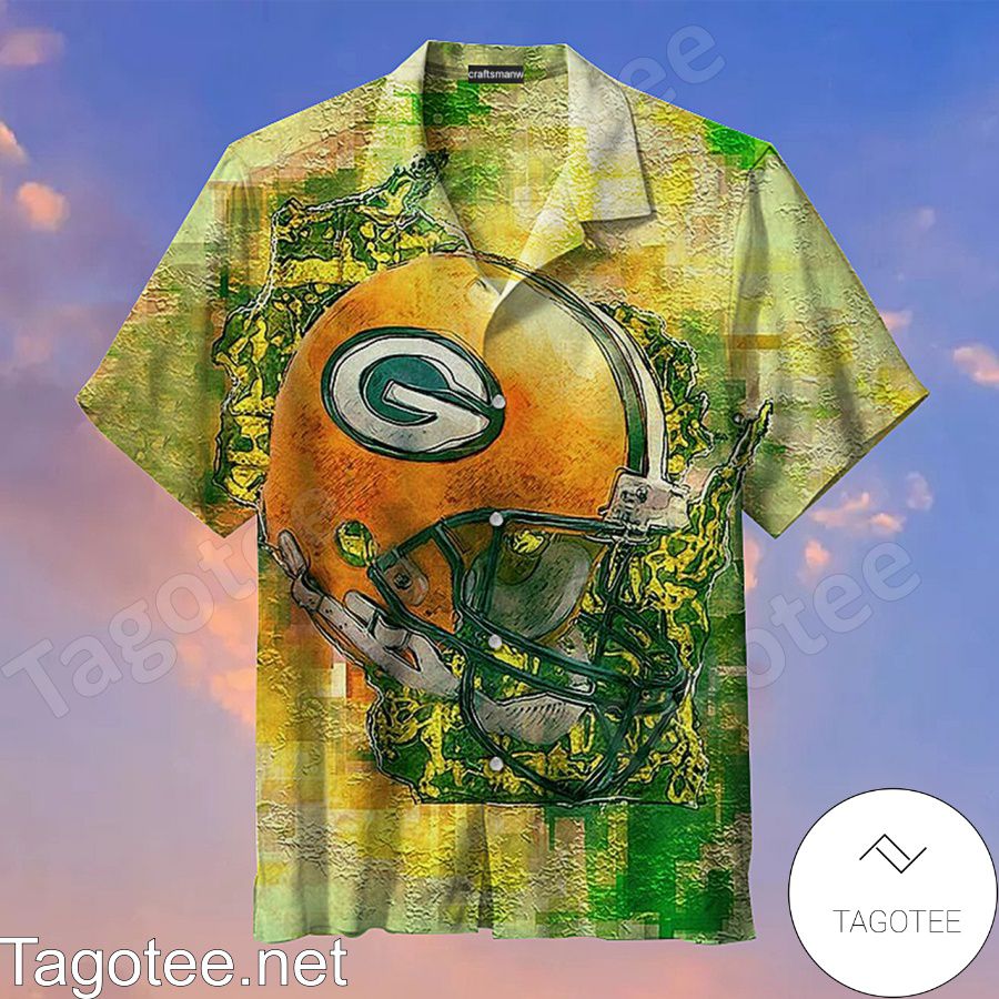 Green Bay Packers Painting By Jack Zulli Hawaiian Shirt