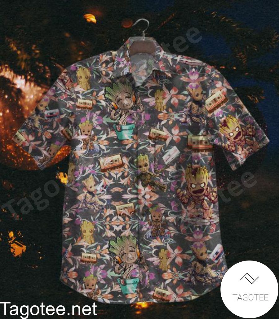 Groot Tropical Flower Hawaiian Shirt