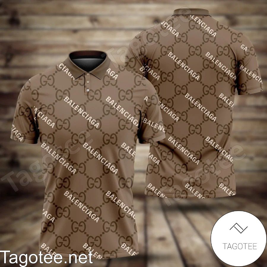 Gucci Balenciaga Brown Polo Shirt