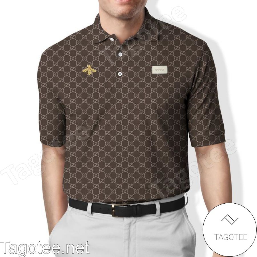 Gucci Bee Brown Monogram Polo Shirt
