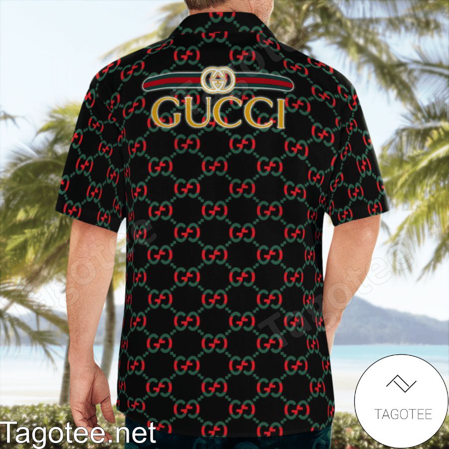 Gucci GG Mickey Mouse Hawaiian Shirt And Beach Shorts b