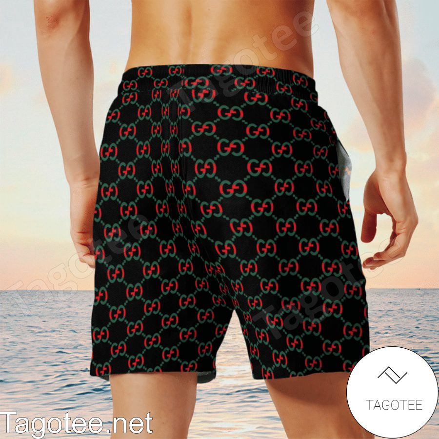 Gucci GG Mickey Mouse Hawaiian Shirt And Beach Shorts x