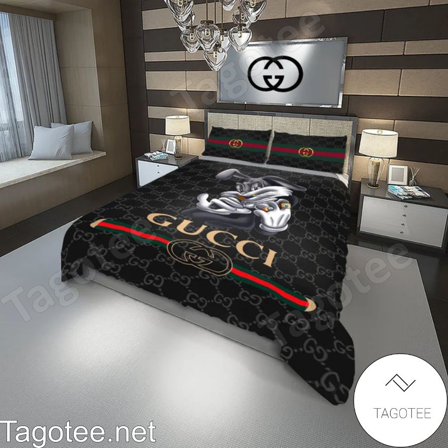 Gucci Gangster Bugs Bunny Black Bedding Set