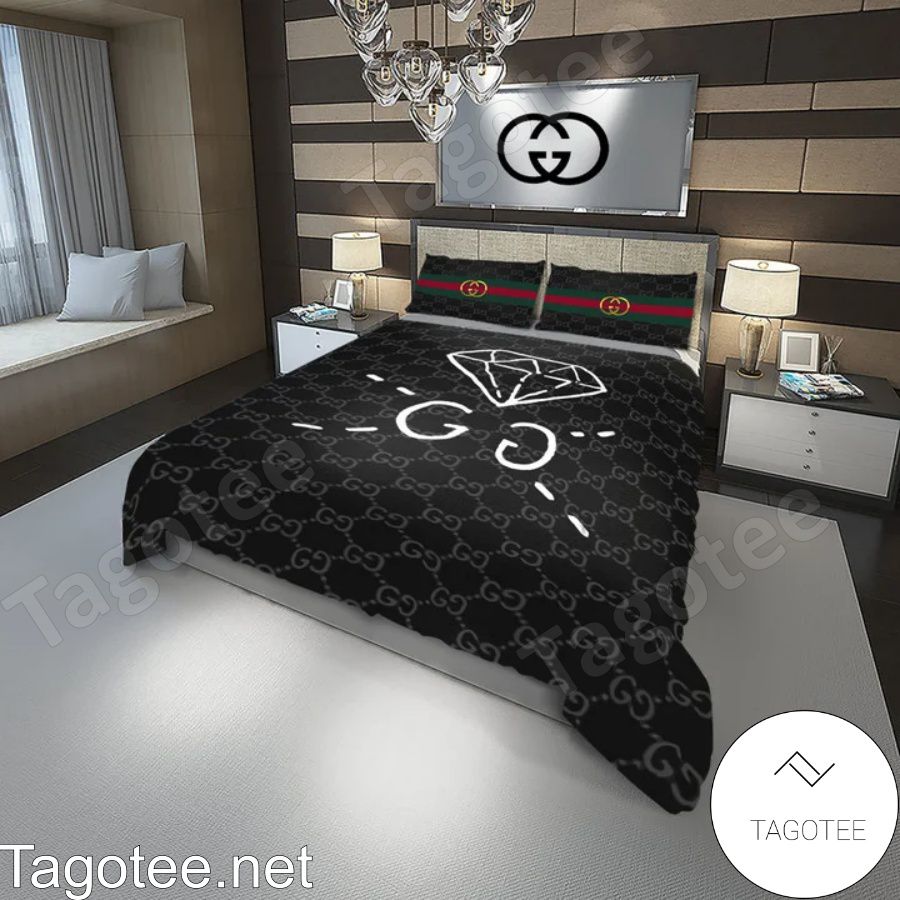 Gucci Gg Diamond Symbol Black Bedding Set