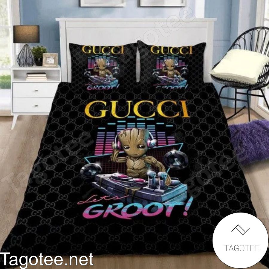 Gucci Let's Groot Black Bedding Set