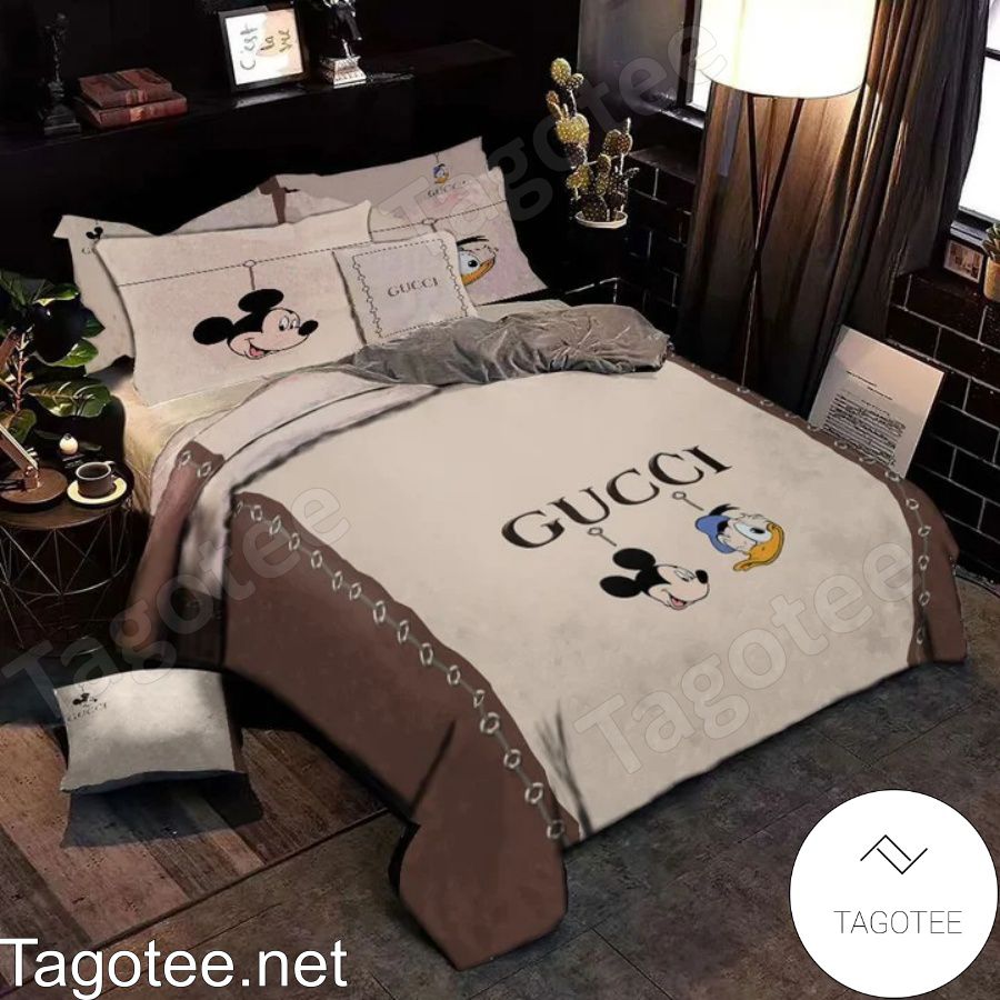 Gucci Mickey Mouse And Donald Duck Bedding Set