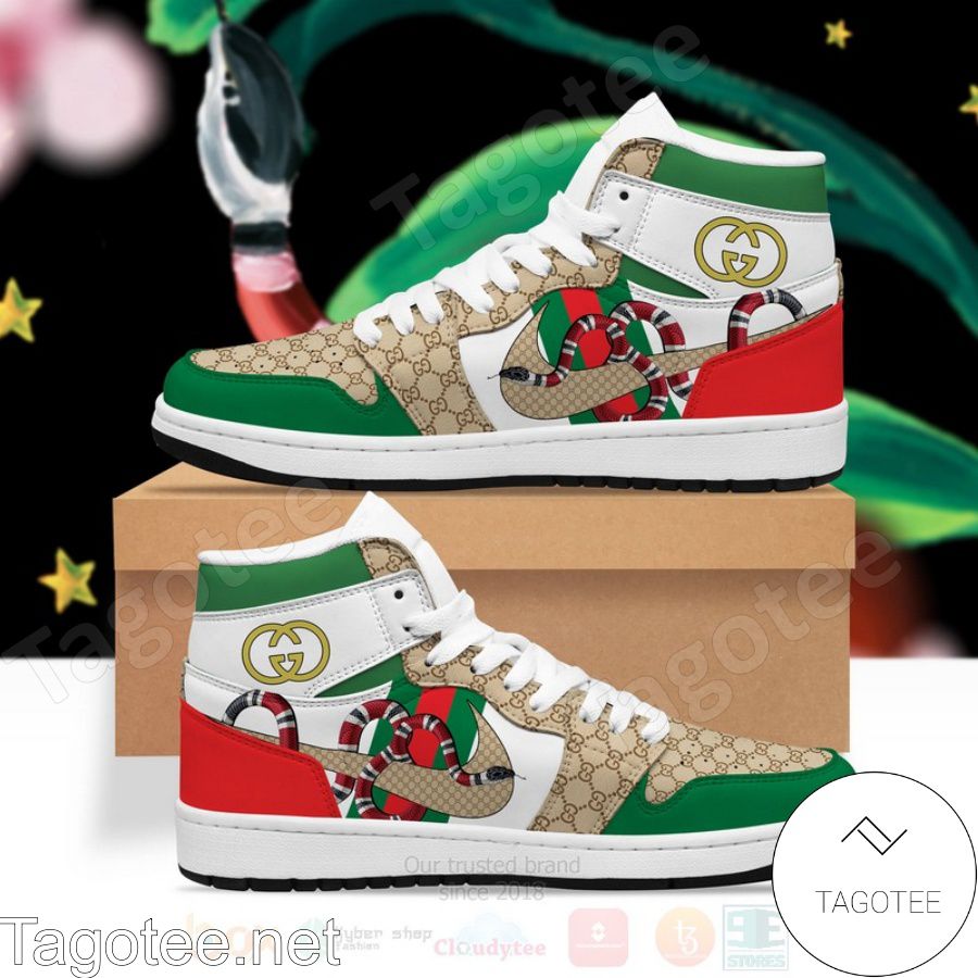 Gucci Nike Kingsnake High Top Air Jordan High Top Shoes Sneakers - Tagotee