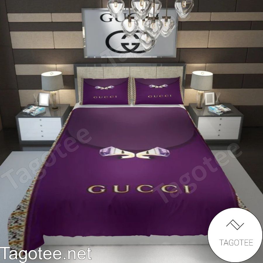 Gucci Violet Luxury Brand Bedding Set