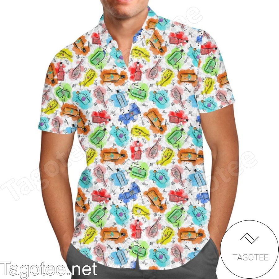 Happy Hour Princess Disney Epcot Inspired Hawaiian Shirt And Short