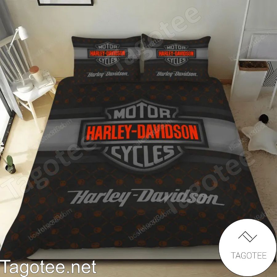 Harley-Davidson Motorcycle Big Logo Bedding Set