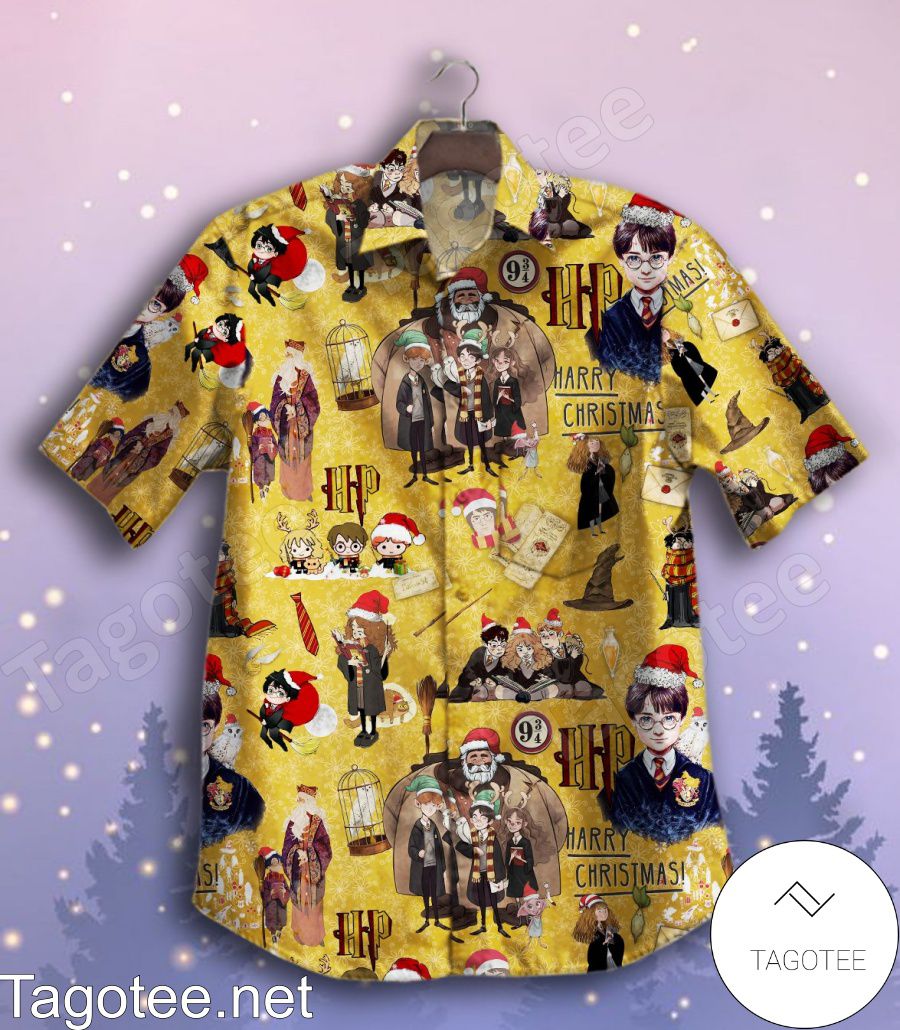 Harry Potter Harry Christmas Yellow Hawaiian Shirt