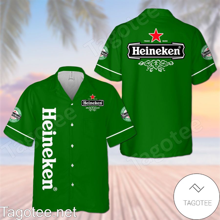 Heineken Beer Green Hawaiian Shirt And Short