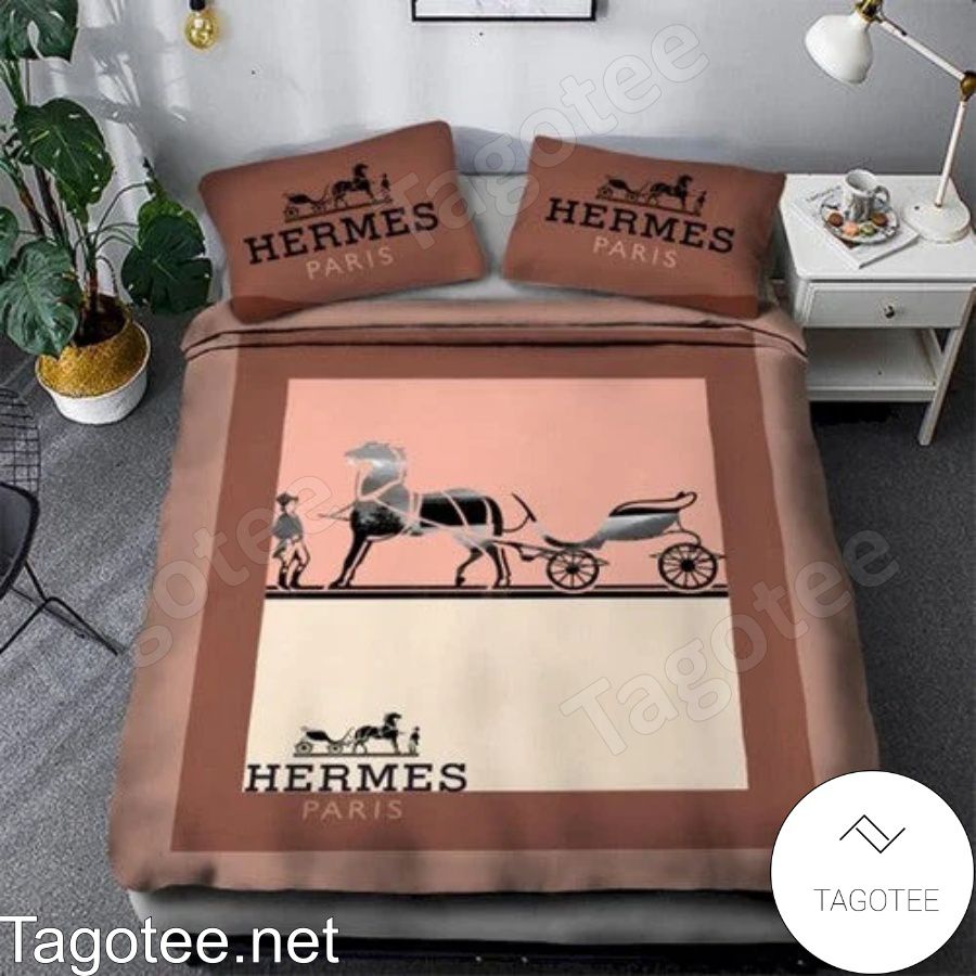 Hermes Horse Drawn Carriage Luxury Bedding Set