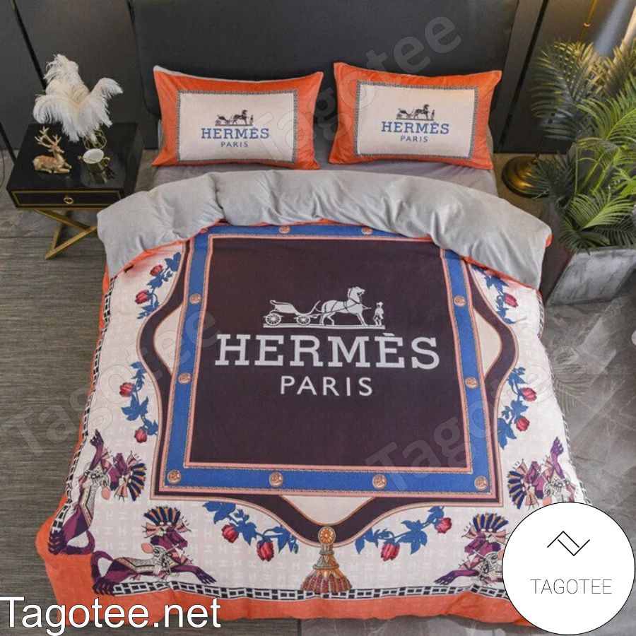 Hermes Paris Luxury Brand Native Horse Bedding Set