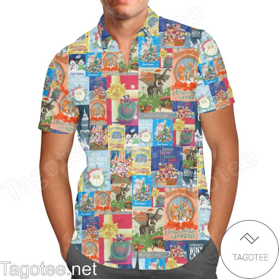 Holiday Attraction Posters Disney Parks Hawaiian Shirt And Short