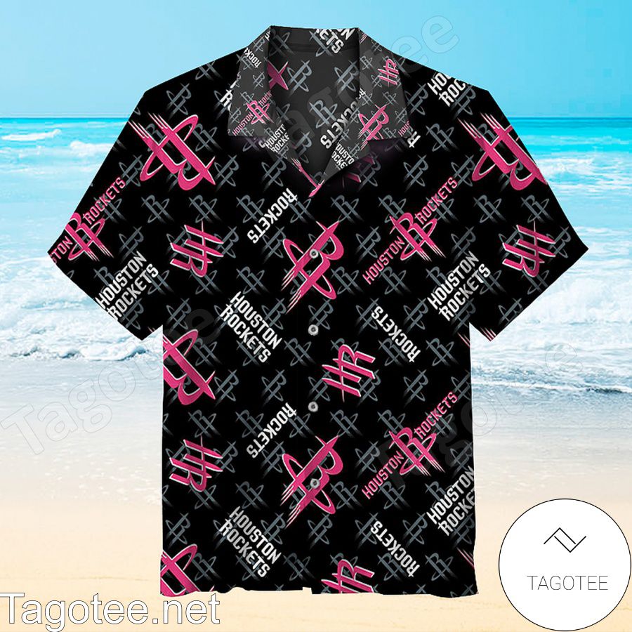 Houston Rockets Basketball Team Nba Black Hawaiian Shirt