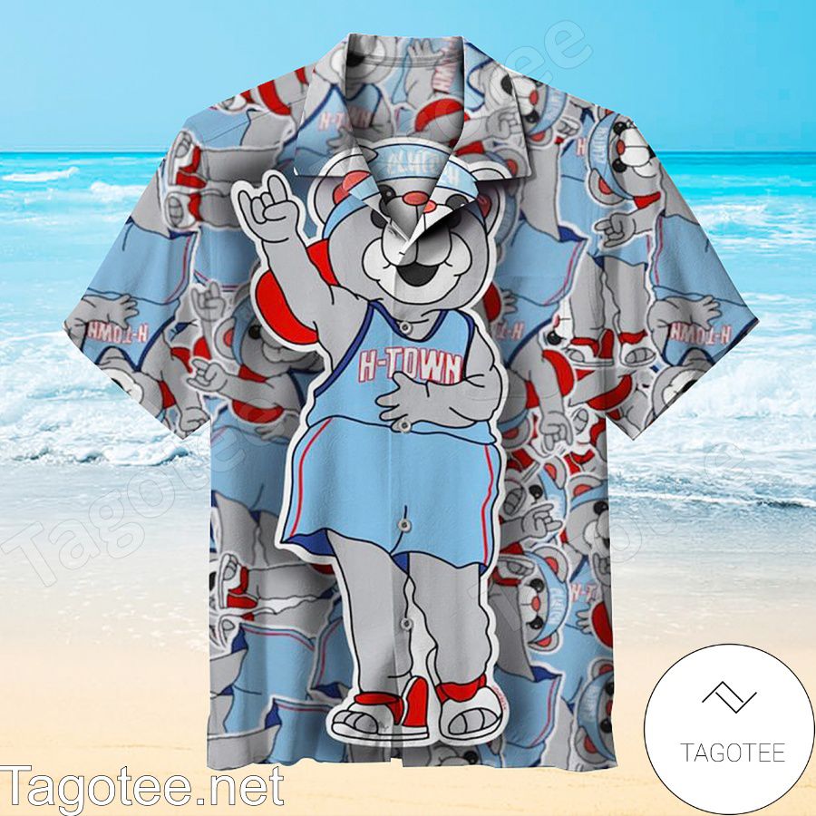 Houston Rockets Clutch Mascot Cute Hawaiian Shirt