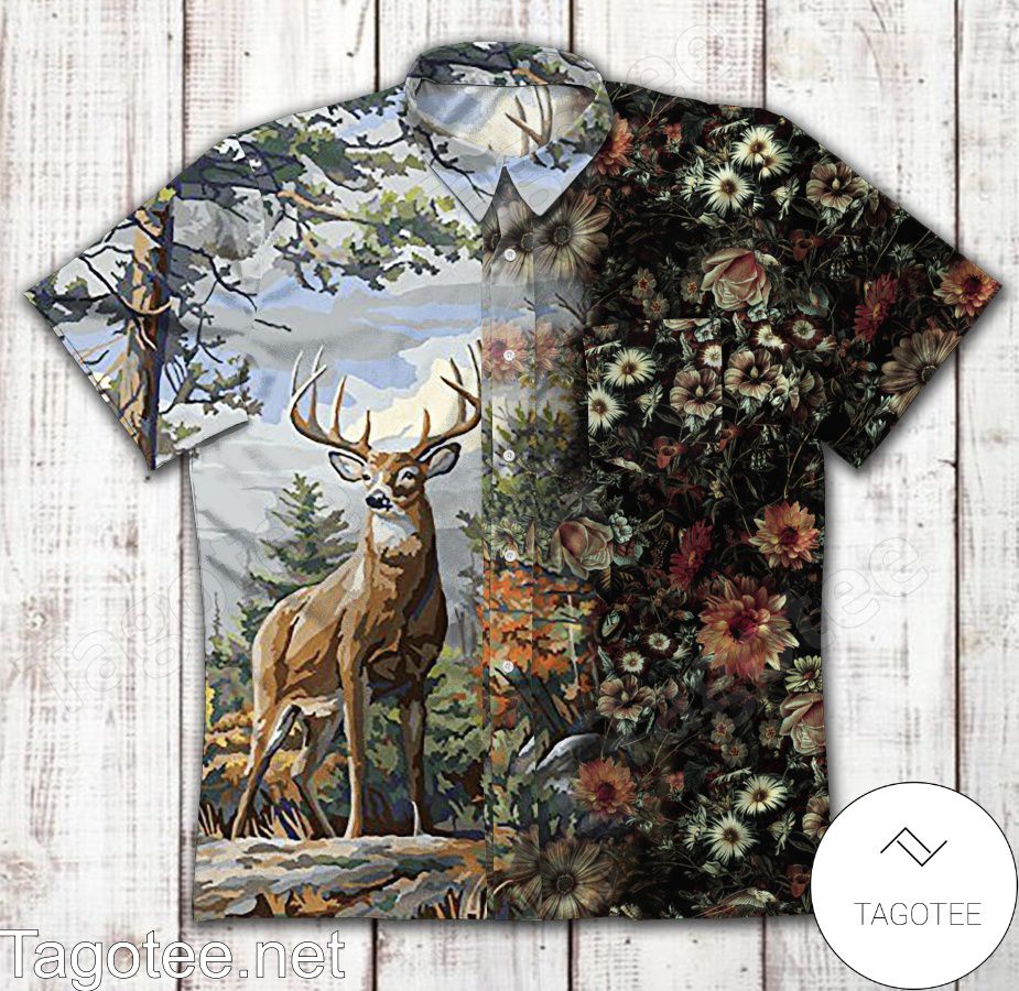 Hunting Deer In The Forest Hawaiian Shirt