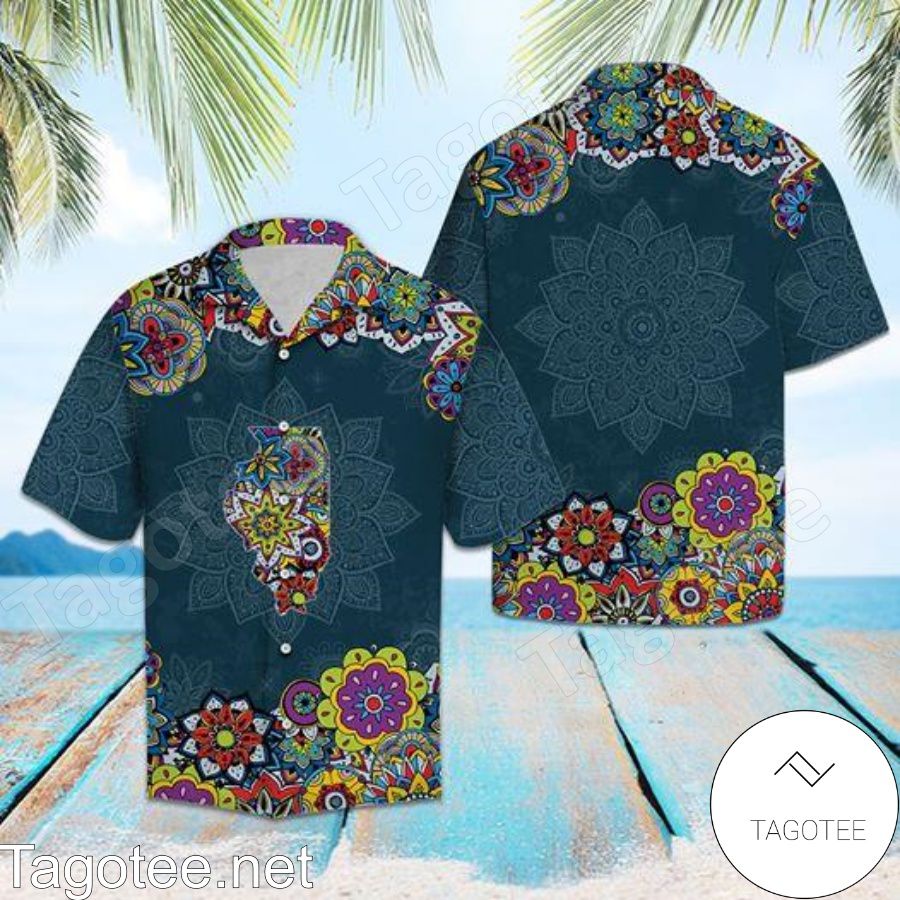Illinois Mandala Hawaiian Shirt