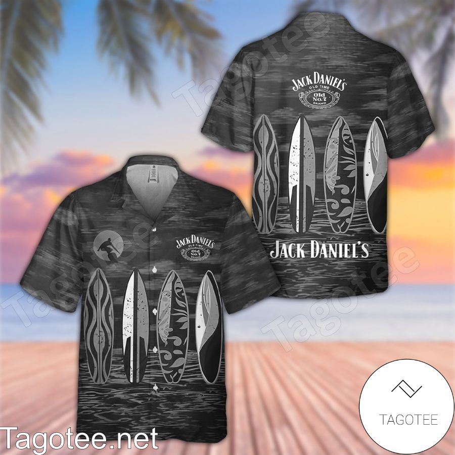 Jack Daniel's Gray Hawaiian Shirt And Short