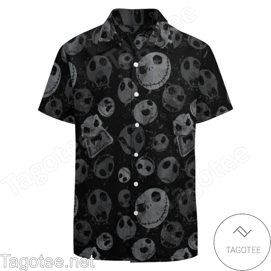 Jack Skellington Smoky Emotions Pattern Black Hawaiian Shirt And Short