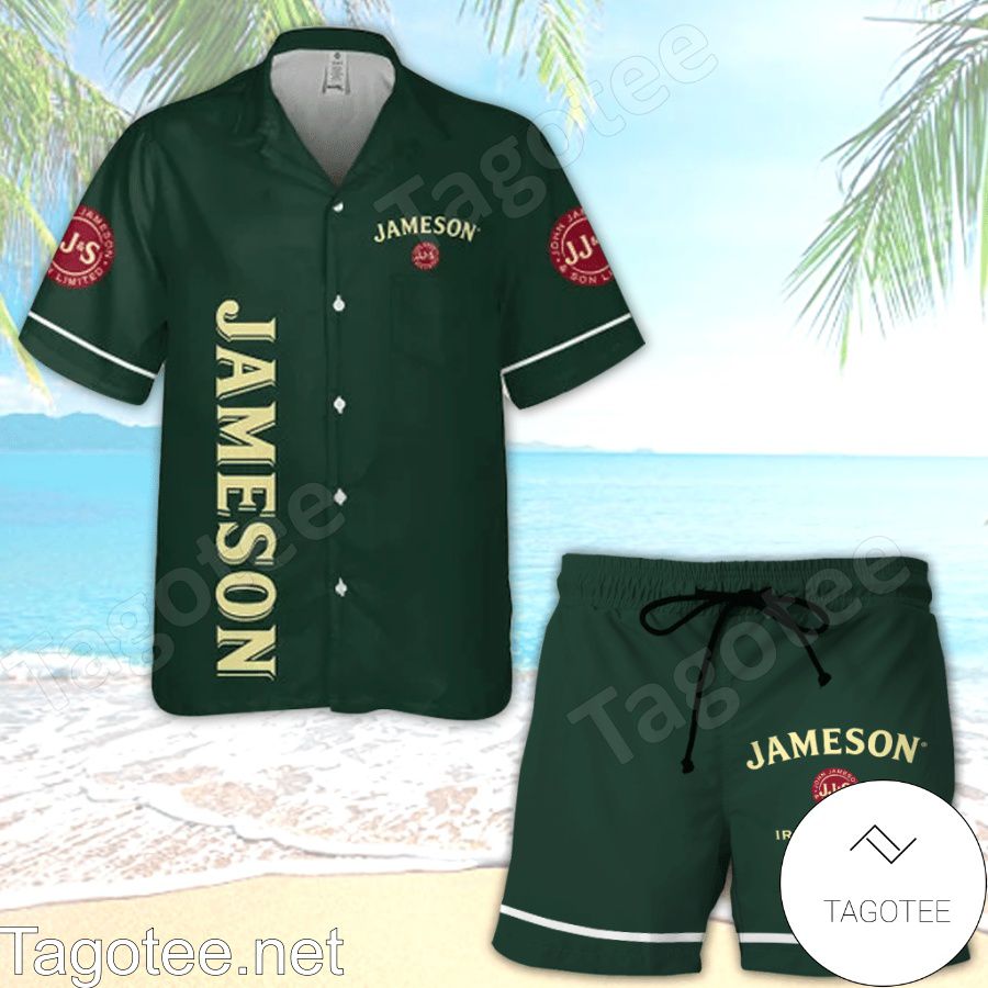 Jameson Dark Green Hawaiian Shirt And Short