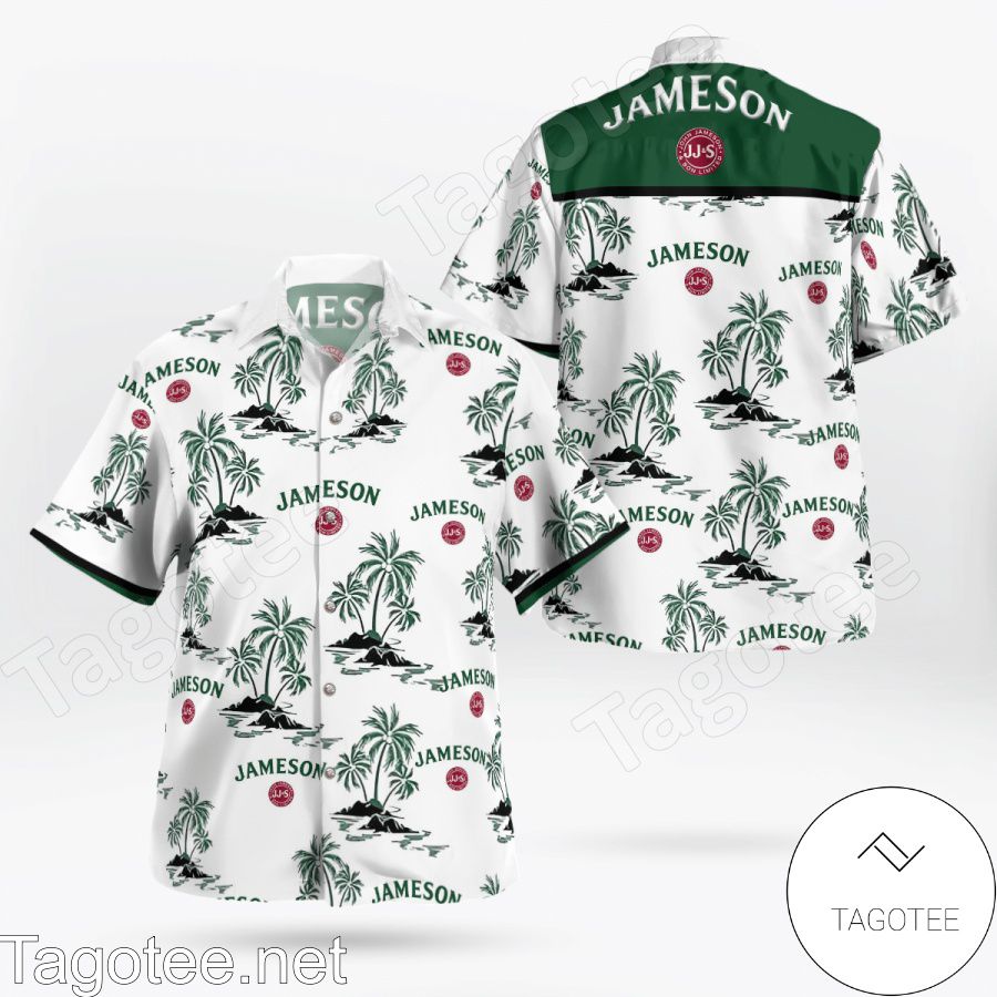 Jameson Irish Whiskey White Hawaiian Shirt And Short